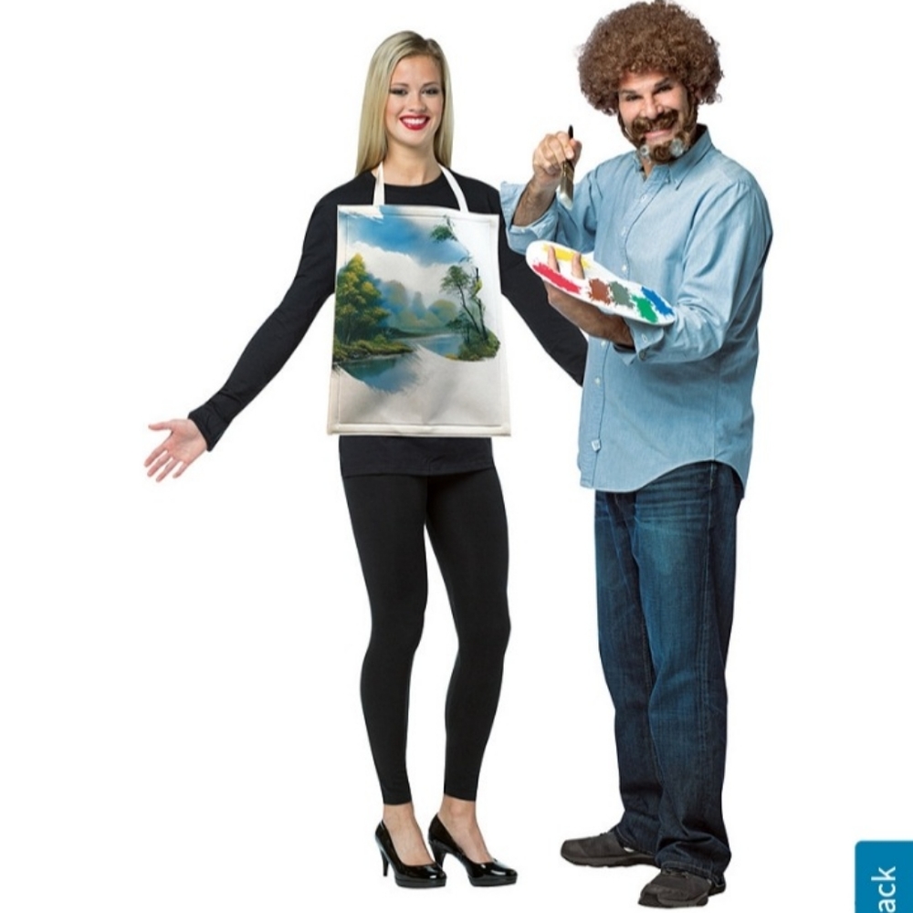 Bob Ross Couples' Halloween Costume